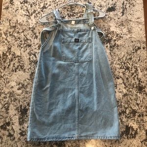 denim overall dress